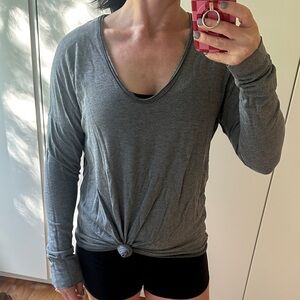 Kit n Ace Gray Women's Long Sleeve Brushed Top